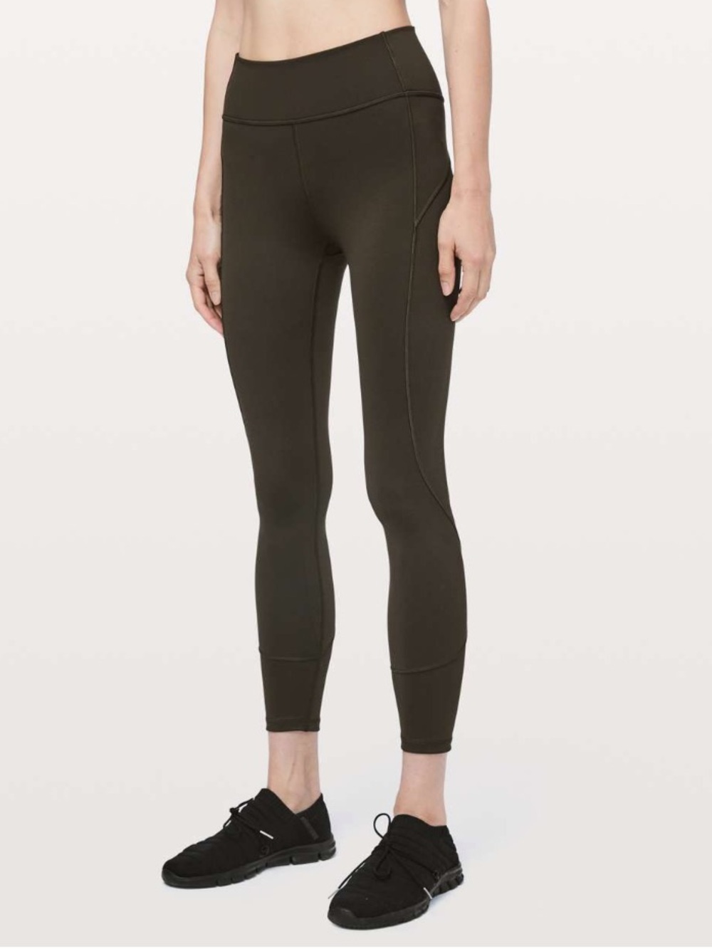 Lululemon in movement leggings in dark olive, 25”